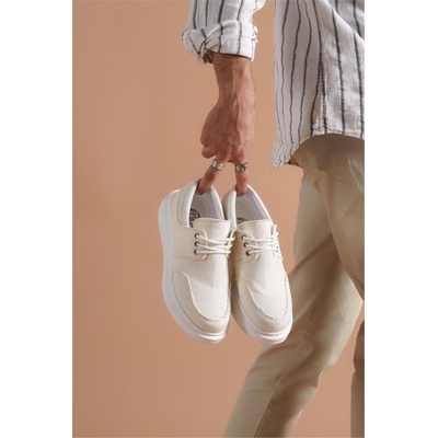 BOA Shoes Мъжки ежедневни обувки с връзки kb-042 - Бели #371327 (371327_Бяло)