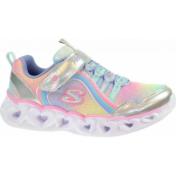 Skechers S Lights Heart Lights Rainbow Lux silver multi