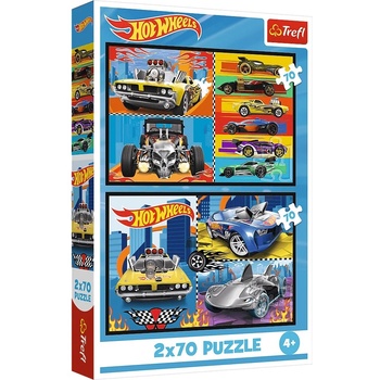 Trefl Детски пъзел Trefl от 2 x 70 части - Hot Wheels (34442)