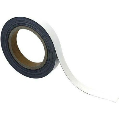 Magnetická páska na regály Manutan Expert, 10 m, bílá, šířka 20 mm