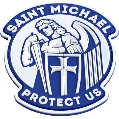 3D nášivka Svatý Michael protect us - modrá, Jackets to go