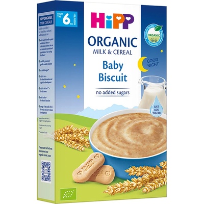 Hipp БИО млечна каша "Лека нощ" с бисквити 6м+ 250г