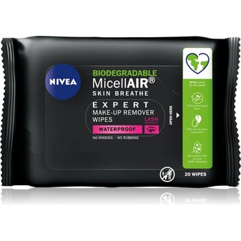 Nivea MicellAir Expert мицеларни кърпички за почистване на грим 20 бр