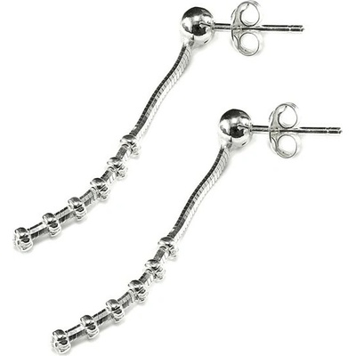 Šperky Nina Stříbrné náušnice dlouhé Kuličky 925/1000 ns ag H 240
