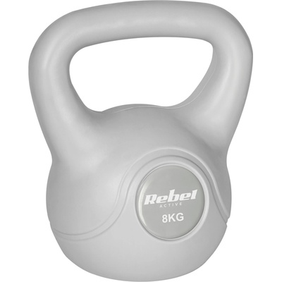 REBEL ACTIVE Bitumínová kettlebell 8 kg