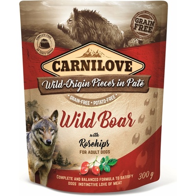 Carnilove Kapsička Dog Paté Wild Boar With Rosehips 300 g