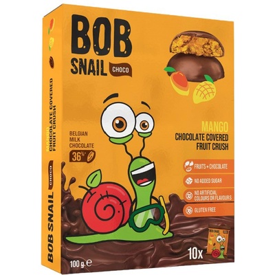 BOB Snail Ovocná pochúťka v mliečnej čokoláde Mango 100 g