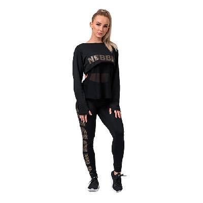 Dámske legíny Nebbia Intense Gold Print leggings 827 black XS