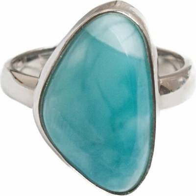 Nefertitis Larimar prsten stříbro LOT469