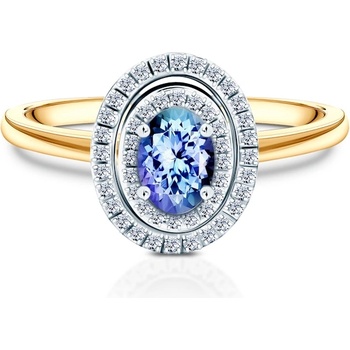 SAVICKI Годежен пръстен Savicki: двуцветно злато, танзанит, диаманти