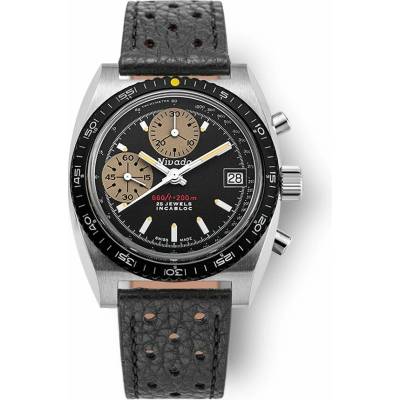 Nivada Grenchen Autochron Yellow - Black Racing Strap