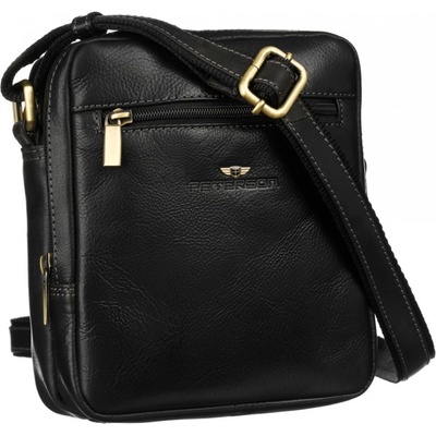 Buffalo Wild pánska kožená crossbody taška Buffalo Wild Tomy čierna