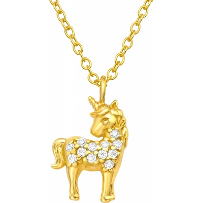 Bangles.cz Řetízek jednorožec zlatý 1847