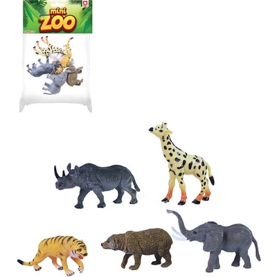 Lamps Zvířata divoká Safari 8-10cm plastové figurky zvířátka set 5ks v sáčku