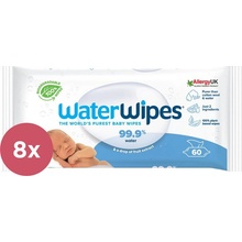 WATERWIPES Vlhčené obrúsky bez obsahu plastov 8 x 60 ks