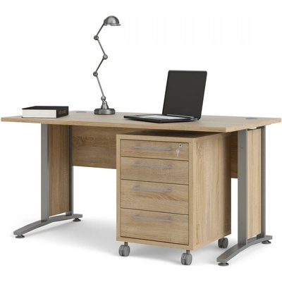 Nábytek Falco Office 80400/35 dub sonoma/stříbrný