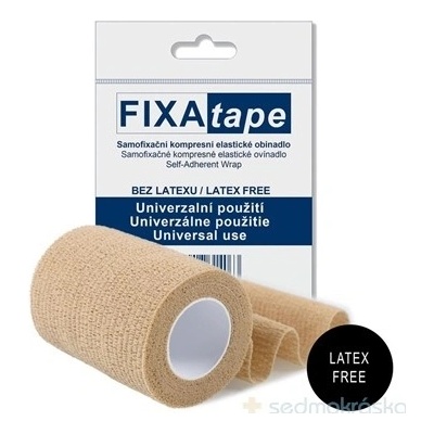 FIXAtape STRETCH Samofixačné elastické ovínadlo kompresné, bez latexu, farba telová, 7,5cm x 450cm, 1x1 ks