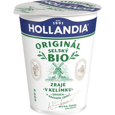 Hollandia Bio selský jogurt bílý 400 g