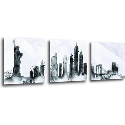 Impresi Obraz New York panorama - 90 x 30 cm (3 dílný)