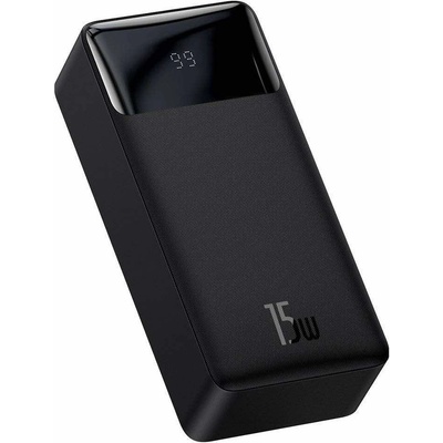 Baseus Bipow Digital Display Power Bank 15W 30000mAh (PPDML-К01) - външна батерия с два USB-A и един USB-C изходи и технология за бързо зареждане (черен)