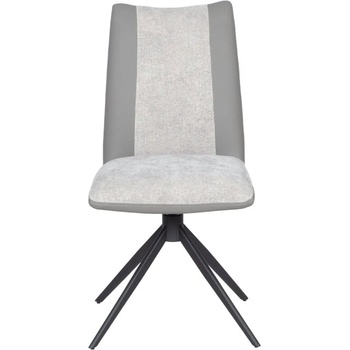 Carmen Трапезен стол Carmen TULSA, до 120kg. , дамаска/силиконова кожа, прахово боядисана метална база, светлосив (bt-3532360)