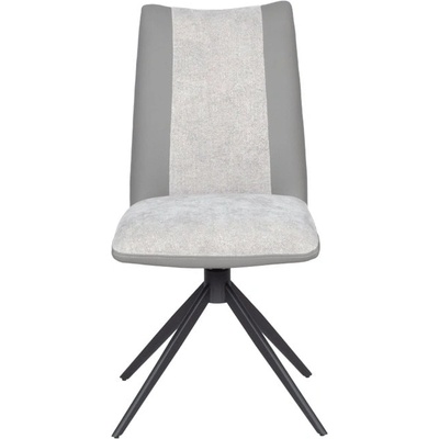 Carmen Трапезен стол Carmen TULSA, до 120kg. , дамаска/силиконова кожа, прахово боядисана метална база, светлосив (bt-3532360)