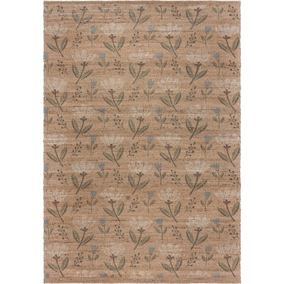 Flair Rugs Ръчно изработен килим със смес от юта в естествен цвят 200x290 cm Ariana Jute Floral - Flair Rugs (503119375827)