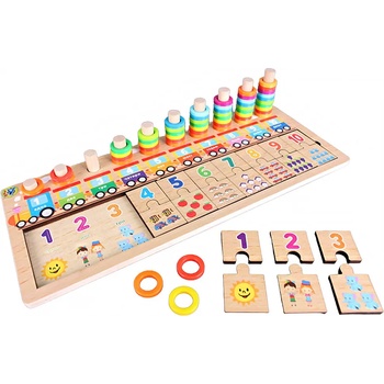 Image 1 of EmonaMall Детски дървен пъзел Влак с български език EmonaMall - Код W4778 (W4778-9142-6903310100887)