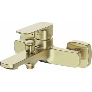 Cersanit Едноръкохватков смесител за вана и душ Cersanit Larga, матово злато (S951-378)