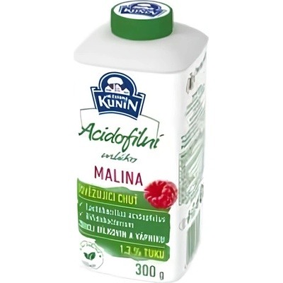 Mlékárna Kunín Acidofilní mléko malina 300 g – Zboží Dáma