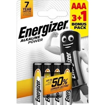 Image 1 of Energizer АЛКАЛНИ БАТЕРИИ enr alkaline power aaa 3+1 chp4 energizer (e300806300)