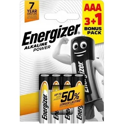 Energizer АЛКАЛНИ БАТЕРИИ enr alkaline power aaa 3+1 chp4 energizer (e300806300)