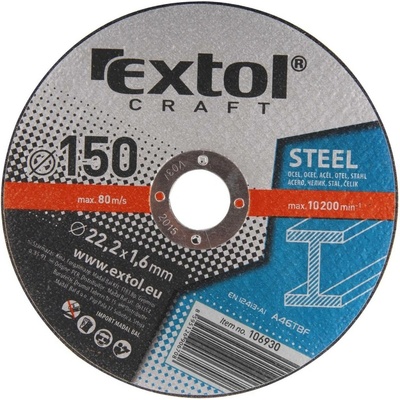 EXTOL CRAFT kotouče řezné na kov, 5ks, 150x1,6x22,2mm, 106930