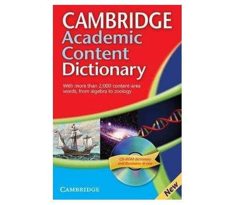 Cambridge Academic Content Dictionary Reference Book with CD-ROM