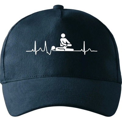 EKG fyzioterapia so zahnutým šiltom a mosaznou sponou Tmavomodrá takmer čierna