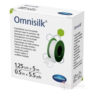 Omnisilk fixačná náplasť z umelého hodvábu na cievke 1,25 cm x 5 m 1 ks