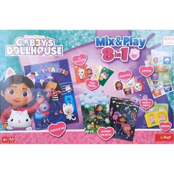 Trefl Настолна игра Mix & Play 8 in 1: Gabby's Dollhouse - Детска (2747)
