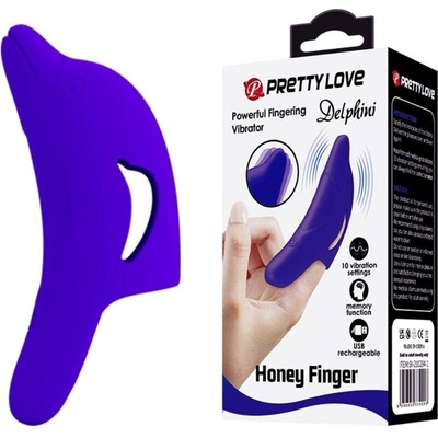 Pretty Love Delphini Powerful Fingering Stimulator Dark Blue