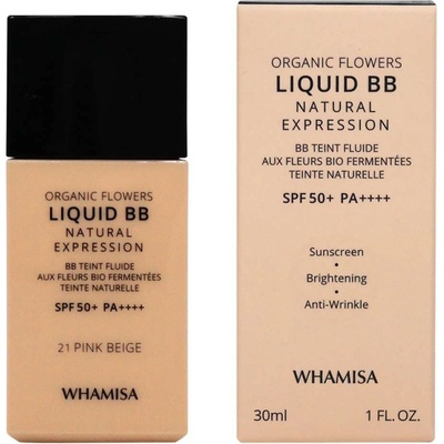 Whamisa BIO Liquid BB krém SPF50+ Pink Beige 30 ml