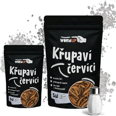 WormUP Křupaví červíci Se solí 80 g