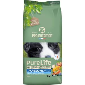 Pro-Nutrition PureLife Puppy Mini/Medium суха храна за кучета - с риба 12 кг