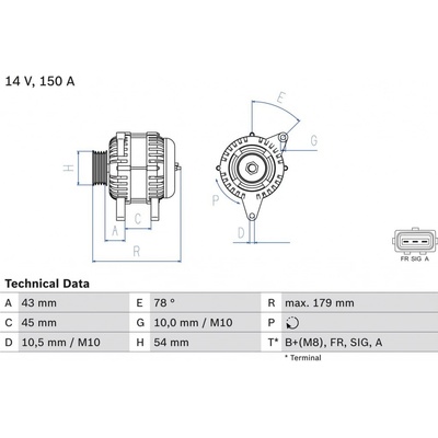 Alternátor BOSCH 0 986 049 161