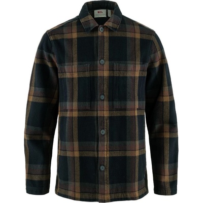 Fjällräven Singi flannelová vrchná košel'a dark navy/wood brown