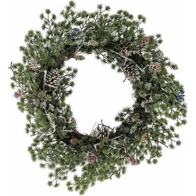 Bloomingville Umělý cedrový věnec P.50cm zelený - Bloomingville Dekorativní umělý věnec Cedar Ø 50 cm, zelená barva, plast