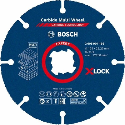 Bosch víceúčelový řezný kotouč 125mm EXPERT Carbide Multi Wheel X-LOCK 2608901193