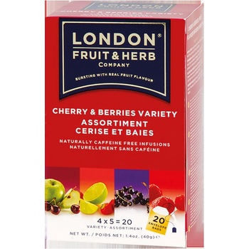 London FRUIT & HERB Cherry Berries Variety variace ovocných čajů 4 x 5 x 2 g