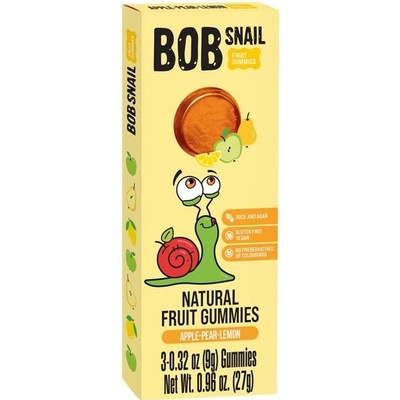 Eco Snack Bob Snail Gummies bez přidaného cukru jablko, hruška, citron 27 g