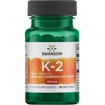 Swanson Natural Vitamin K-2, 100 mcg, 30 меки капсули, Swanson (SWU672)