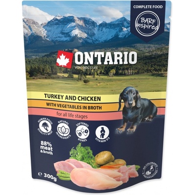 Ontario Adult krůtí a kuřecí se zeleninou ve vývaru 300 g