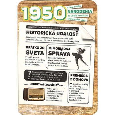 Blahopřaní 1950 - slovensky